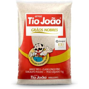 Imagem de Arroz Branco Tio João Grãos Nobres Tipo 1 Pacote 1kg