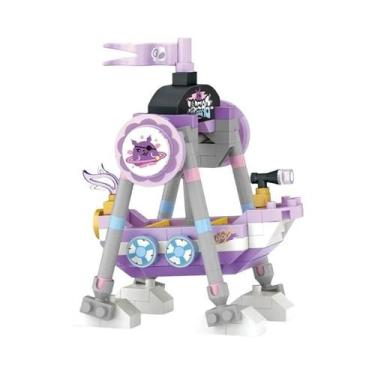 Imagem de Kit De Blocos De Montar Carrossel Roda Gigante Navio Pirata De Hallowe