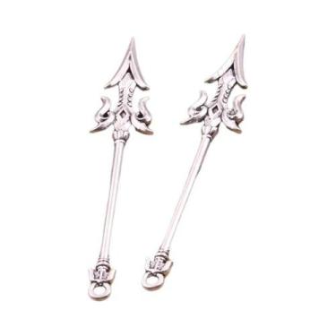 Imagem de Pingentes De Armas Antigas (Espada, Faca, Arma, Arco) Em Liga Mista, 1