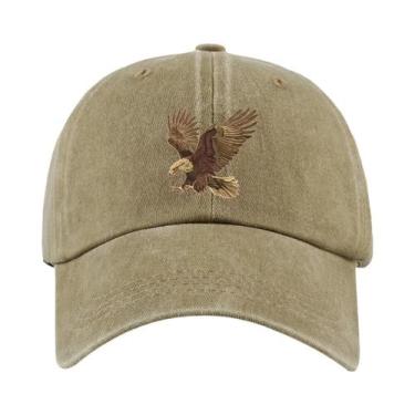 Imagem de Boné De Beisebol Unissex Ajustável Com Estampa De Águia Para Caminhada
