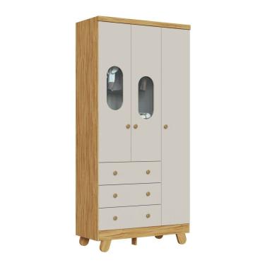 Imagem de Guarda Roupa Bebê Pingo Móveis Peroba MDF 03 portas 