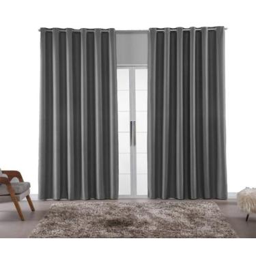 Imagem de Cortina Blackout Tecido Liso 2,80x1,60 Metros - Poli, Cinza