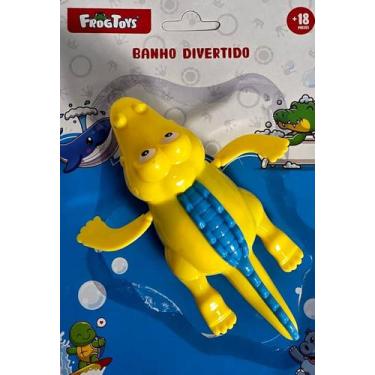 Imagem de Brinquedo De Banho Divertido - Jacaré - Frogtoys, Jacaré amarelo