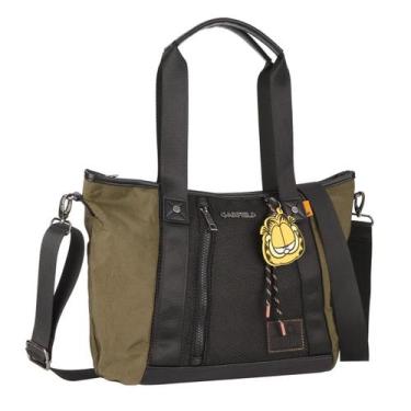 Imagem de Bolsa Garfield Feminina Média Nylon Chaveiro Tiracolo GF2964 - Semax, 