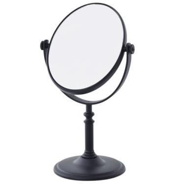 Imagem de Espelho De Mesa Oval Dupla Face Aumento 5x Para Maquiagem Skin Care Ba