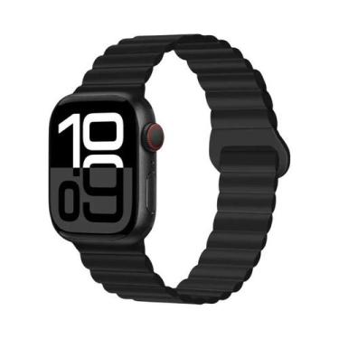 Imagem de Pulseira Esportiva Magnética De Silicone 42mm 44mm 45mm 46mm 49mm Para