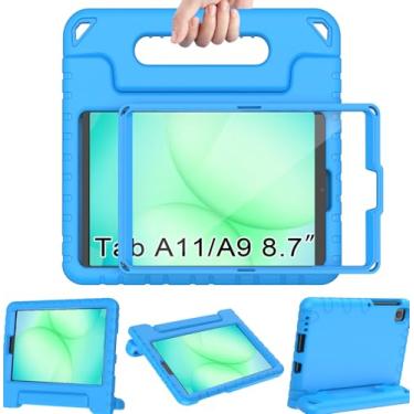 Imagem de BMOUO Capa infantil para Samsung Galaxy Tab A11 22.1 cm 2025, Galaxy A9 22.1 cm 2023 / A7 Lite 2021 - com protetor de tela, capa leve à prova de choque para Samsung Galaxy Tab A11/A9/A7 Lite 8,7