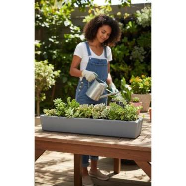 Imagem de Jardineira Floreira 80x15cm Polietileno Durável Cor Viva - Congratulat