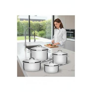 Imagem de Jogo Panelas Aço Inox Fundo Triplo 4pçs Culinária - Congratulations St