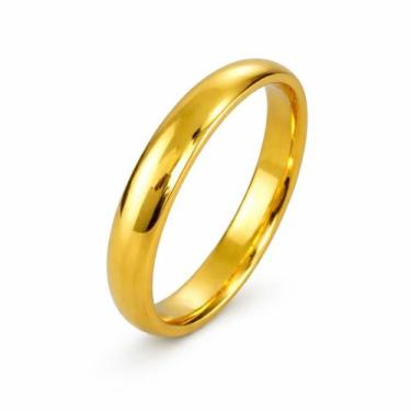 Imagem de Aliança em Ouro 18K Anatômica 4,50 mm com Acabamento Polido - Justino 