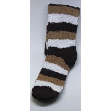 Imagem de Meia Feminina Longa Quente Cano Alto Felpuda - FELPUDÍSSIMA, Marrom co