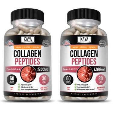 Imagem de Kaya Naturals Cápsulas de Multicolágeno Peptídeos 60 unidades Pacote c