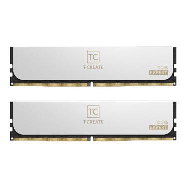 Imagem de TEAMGROUP T-Create Expert Overclocking 10L DDR5 32GB Kit (2 x 16GB) 6000MHz (PC5-48000) CL38-46-46-76 Intel XMP 3.0 & AMD Expo Módulo de Memória de Desktop Compatível Ram Branco -