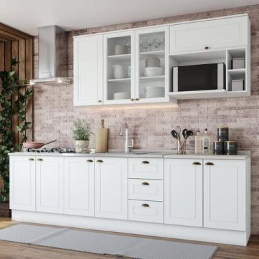 Imagem de Cozinha Completa 6 Peças com Aéreo Microondas Emily Espresso Móveis