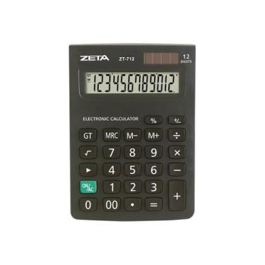 Imagem de Calculadora De Mesa Zeta Zt712 12 Digitos Preto