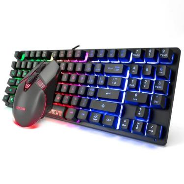 Imagem de Combinação de teclado e mouse para jogos CHONCHOW 89 teclas RGB retroi