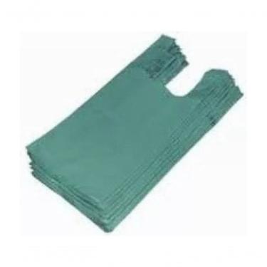 Imagem de Kit 10 kg Sacola Plástica Reciclada Reforçada 50x70 com Alças Resistentes Azul Verde para Uso Comercial Higipack