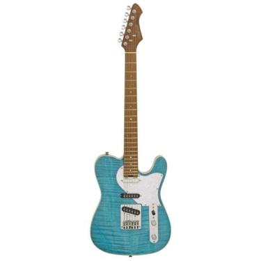Imagem de Aria Pro II 615-MK2 Nashville com Três Captadores Alnico 5 e Ponte Wilkinson Turquoise Blue Aria Guitars
