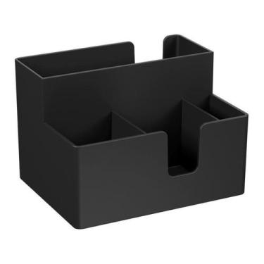 Imagem de Porta Guardanapos e Sachês Coza Casual Preto 14x10,6x9,4 cm para Resta