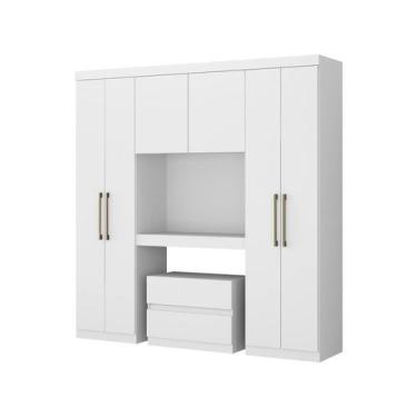 Imagem de Guarda Roupa Casal 6 Portas 2 Gavetas Porto Branco Carraro - MÓVEIS CA