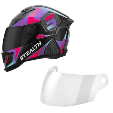 Imagem de Kit Capacete Fechado Pro Tork Stealth Concept Viseira Fume + Viseira C