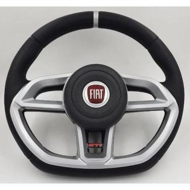 Imagem de Volante Esportivo Gti Prata Palio Fire Siena Brava Uno Fire - Fiat