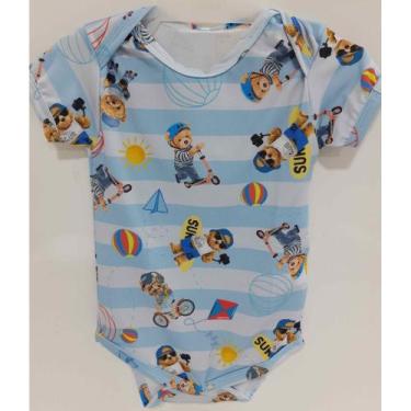Imagem de Body Bebe Menino Estampado Verao Luxo Enxoval 7359 - Lessa Kids, P ( 2