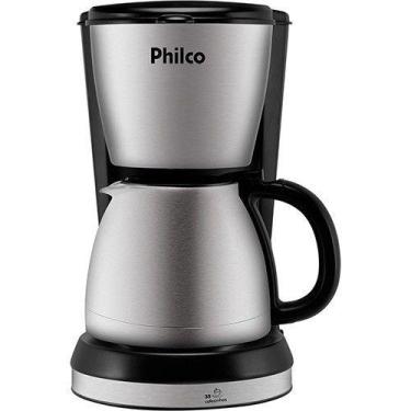 Imagem de Cafeteira philco aço escovado 1.5l 800w inox preta, 220V
