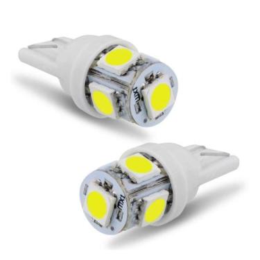 Imagem de Lâmpadas led automotiva 5 leds t 10 12 volts - WL ACESSORIOS