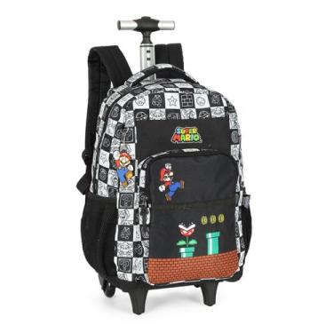 Imagem de Mochila Com Rodinhas Super Mario - Preto  Mc47562mo-pt - Luxcel