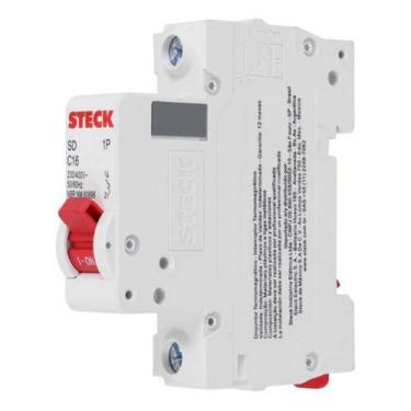 Imagem de Disjuntor unipolar mono din steck 16a sd61 curva c 3ka