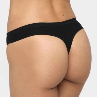 Imagem de Calcinha fio dental algodão lupo 40355-001, P, Preto
