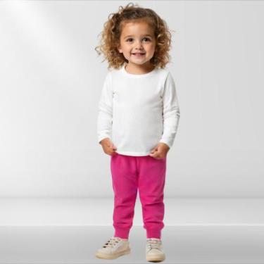 Imagem de Calça de Moletom Unissex com Punho Inverno Infantil Confortável Modern