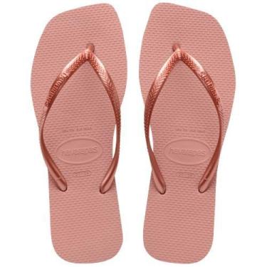Imagem de Chinelo feminino havaianas slim square, Rosa crocus, 38