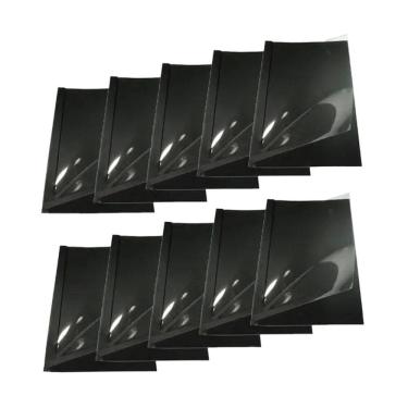 Imagem de Kit 10 Capas Encadernação Térmica Até 200 Folhas A4 Preta