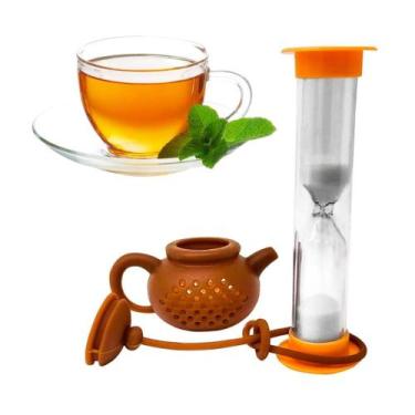 Imagem de Conjunto 2 em 1 Infusor de Chá Prana Estilo Cesta com Timer Coador par