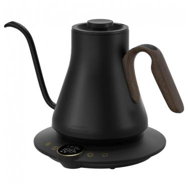 Imagem de Chaleira elétrica Cocinare FLOW B9 Goya Walnut 0,9L bico pescoço de ganso controle de temperatura 1500W 110V