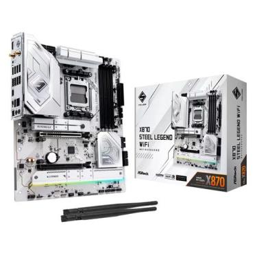 Imagem de Placa Mãe ASRock X870 Steel Legend WiFi DDR5 Socket AM5 Chipset X870 A