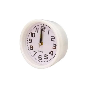 Imagem de Relógio Mesa Redondo 9,5x4cm N239560-7 Branco Quanhe