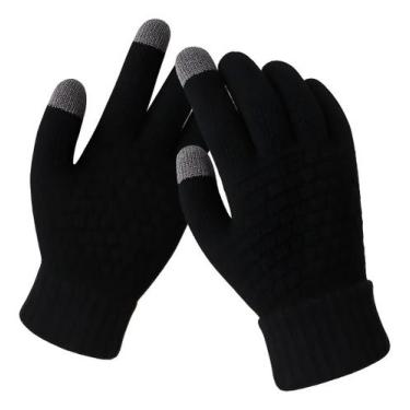 Imagem de Luva Lã Touch Screen Frio Tablet Celular Quentinha Inverno - Genérica,