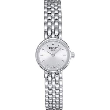 Imagem de Tissot Relógio feminino T0580091103100 T-Trend mostrador analógico quartzo suíço prata, Madrepérola/prata, Movimento de quartzo