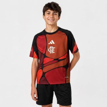 Imagem de Camisa Adidas Flamengo Pré-Jogo 2026 Juvenil, 14 ANOS