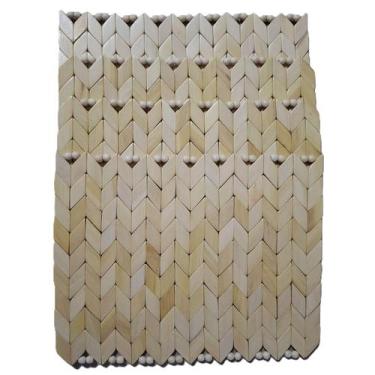 Imagem de Kit 4 Bases Descanso Panela Madeira Retangular Marfim 27cm x 21cm - Id