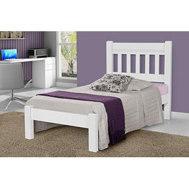 Imagem de Cama de Solteiro Imperial de Madeira Maciça Tauari - Cor Branco