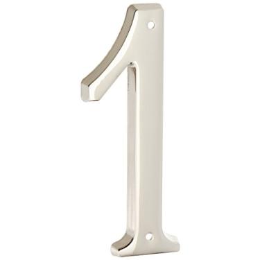 Imagem de Baldwin 90671055# 1 número de casa, níquel brilhante vitalício