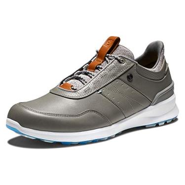 Imagem de FootJoy Sapato de golfe masculino estilo temporada anterior Stratos, Cinza, 7