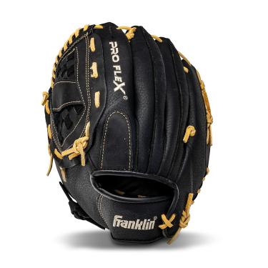 Imagem de Franklin Sports Luva de beisebol unissex para adultos de 32,5 cm ProFlex Fastpitch macia, preto/camelo, 30,5 cm, EUA
