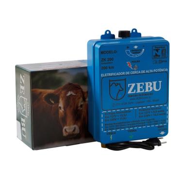 Imagem de Eletrificador De Cerca Elétrica Rural Zebu ZK200 Bivolt Azul