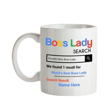 Imagem de SpreadPassion Caneca personalizada Boss Lady - Presentes personalizados Boss Lady - Caneca de café de 445 ml - Personalizada com o seu nome Boss Lady