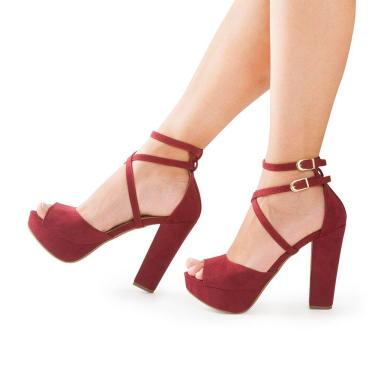 Imagem de Sandália Modarpe Meia Pata Salto Alto Feminina M11